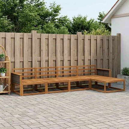 Utomhussoffset 5 pcs Naturlig Massivt Akaciaträ