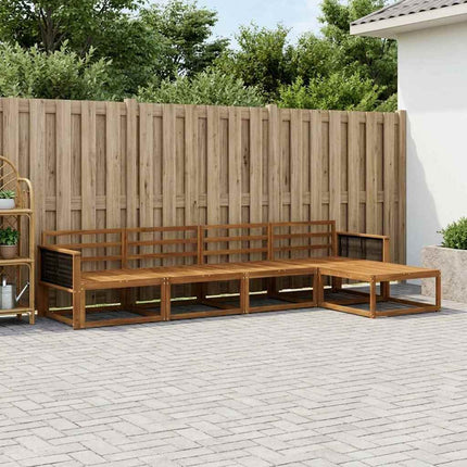 Utomhussoffset 5 pcs Naturlig Massivt Akaciaträ