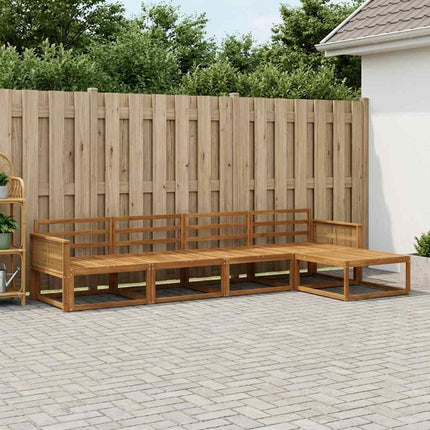 Utomhussoffset 5 pcs Naturlig Massivt Akaciaträ