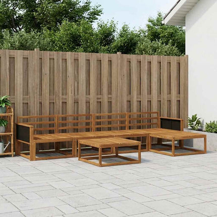 Utomhussoffset 6 pcs Naturlig Massivt Akaciaträ