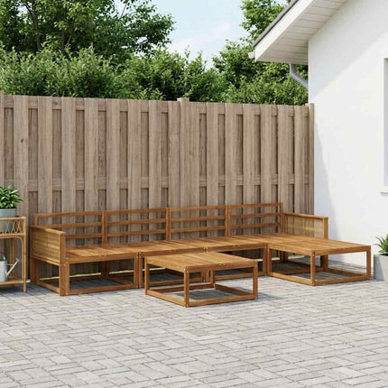 Utomhussoffset 6 pcs Naturlig Massivt Akaciaträ