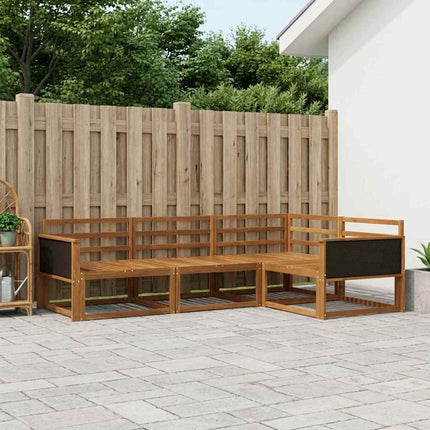 Utomhussoffset 4 pcs Naturlig Massivt Akaciaträ