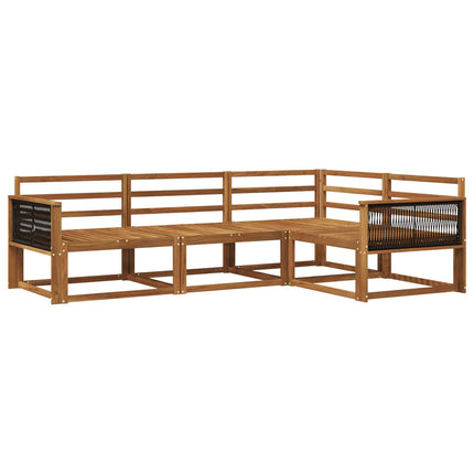 Utomhussoffset 4 pcs Naturlig Massivt Akaciaträ