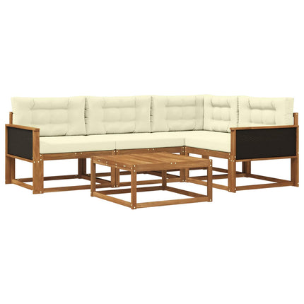 Utomhussoffset 5 pcs Naturlig och Grädde