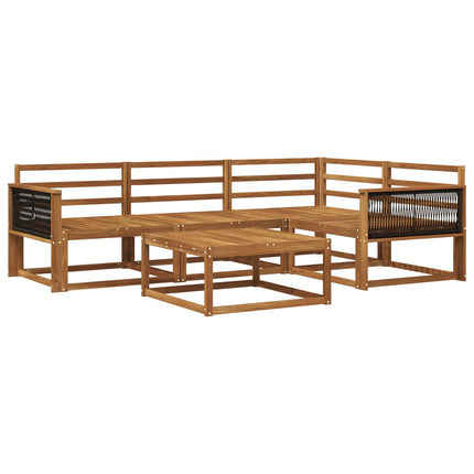 Utomhussoffset 5 pcs Naturlig Massivt Akaciaträ