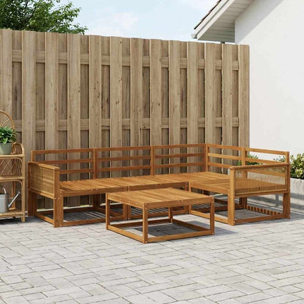Utomhussoffset 5 pcs Naturlig Massivt Akaciaträ