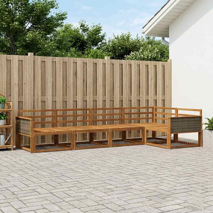 Utomhussoffset 5 pcs Naturlig Massivt Akaciaträ