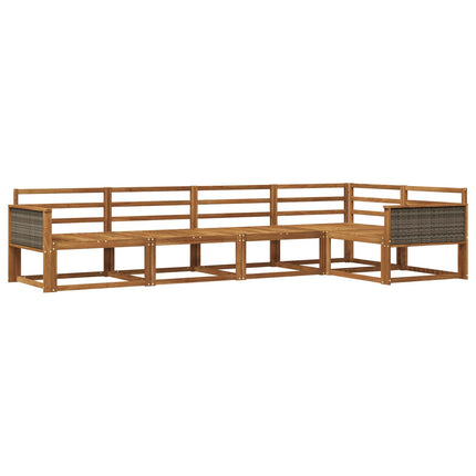 Utomhussoffset 5 pcs Naturlig Massivt Akaciaträ