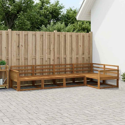 Utomhussoffset 5 pcs Naturlig Massivt Akaciaträ