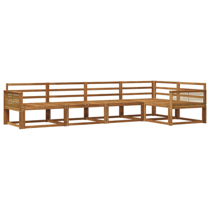 Utomhussoffset 5 pcs Naturlig Massivt Akaciaträ