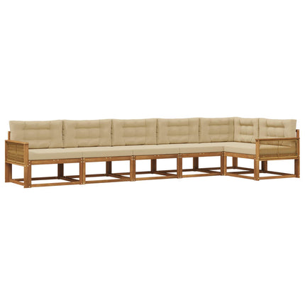 Utomhussoffset 6 st Naturlig och Beige