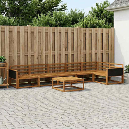 Utomhussoffset 7 pcs Naturlig Massivt Akaciaträ