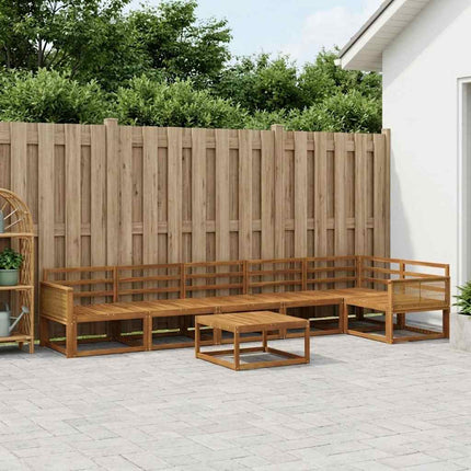 Utomhussoffset 7 pcs Naturlig Massivt Akaciaträ