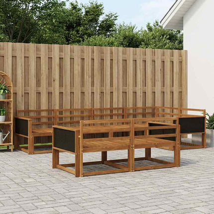 Utomhussoffset 7 pcs Naturlig Massivt Akaciaträ