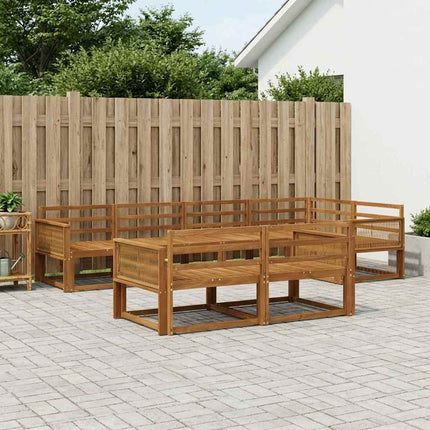Utomhussoffset 7 pcs Naturlig Massivt Akaciaträ