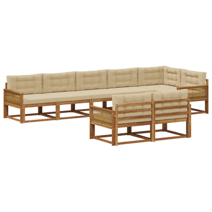Utomhussoffset 8 st Naturlig och Beige