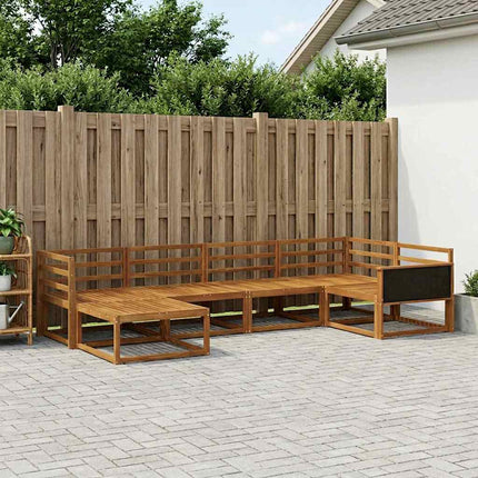 Utomhussoffset 6 pcs Naturlig Massivt Akaciaträ