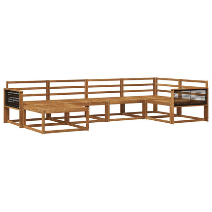 Utomhussoffset 6 pcs Naturlig Massivt Akaciaträ