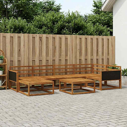 Utomhussoffset 7 pcs Naturlig Massivt Akaciaträ