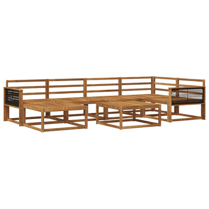 Utomhussoffset 7 pcs Naturlig Massivt Akaciaträ