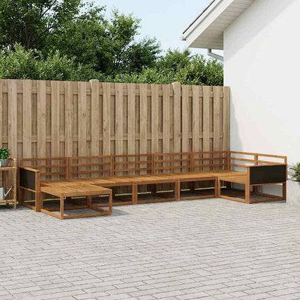 Utomhussoffset 7 pcs Naturlig Massivt Akaciaträ