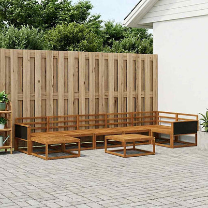 Utomhussoffset 8 pcs Naturlig Massivt Akaciaträ