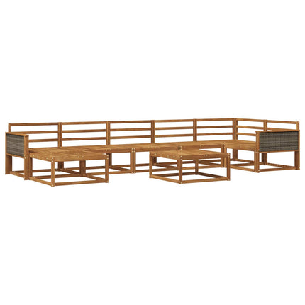 Utomhussoffset 8 pcs Naturlig Massivt Akaciaträ