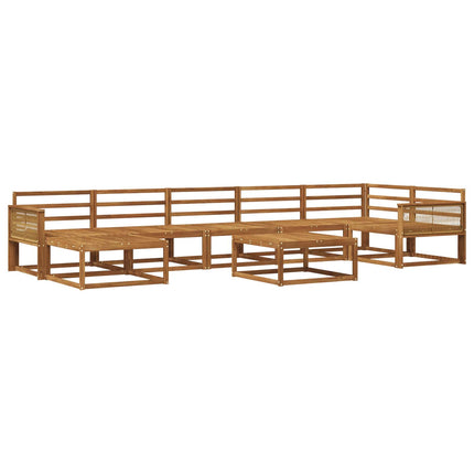 Utomhussoffset 8 pcs Naturlig Massivt Akaciaträ