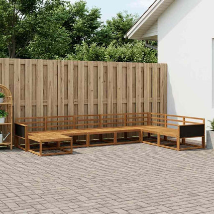 Utomhussoffset 8 pcs Naturlig Massivt Akaciaträ