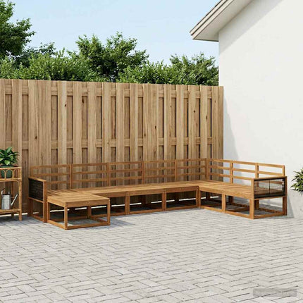 Utomhussoffset 8 pcs Naturlig Massivt Akaciaträ