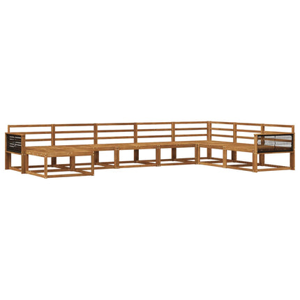 Utomhussoffset 8 pcs Naturlig Massivt Akaciaträ