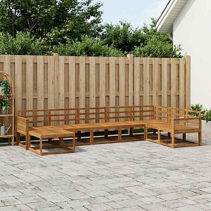 Utomhussoffset 8 pcs Naturlig Massivt Akaciaträ