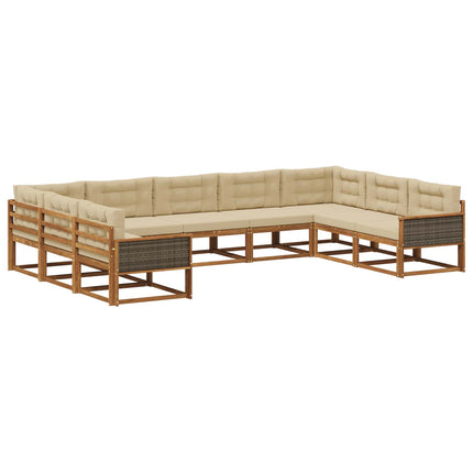 Utomhussoffset 9 st Naturlig och Beige