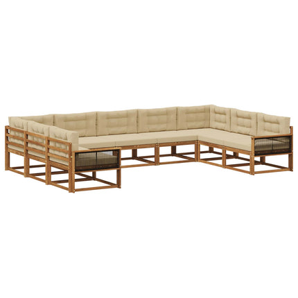Utomhussoffset 9 st Naturlig och Beige