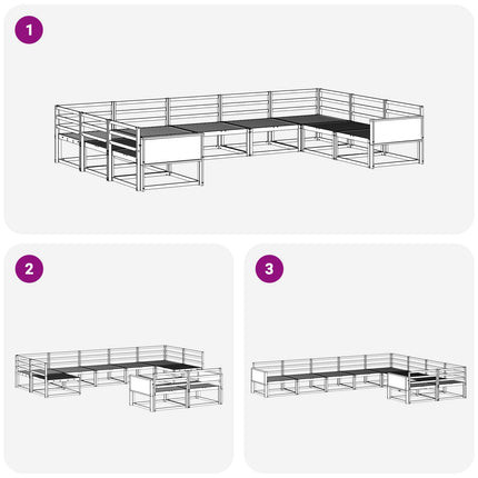 Utomhussoffset 9 pcs Naturlig Massivt Akaciaträ