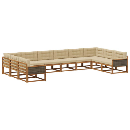 Utomhussoffset 10 st Naturlig och Beige