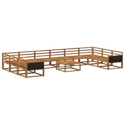 Utomhussoffset 11 pcs Naturlig Massivt Akaciaträ