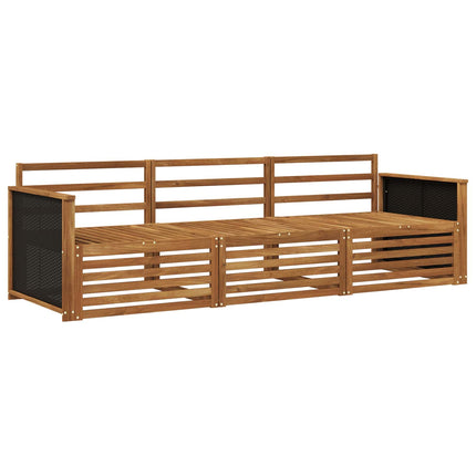 Utomhussoffset 3 pcs Naturlig Massivt Akaciaträ