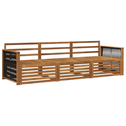 Utomhussoffset 3 pcs Naturlig Massivt Akaciaträ