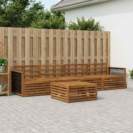 Utomhussoffset 5 pcs Naturlig Massivt Akaciaträ
