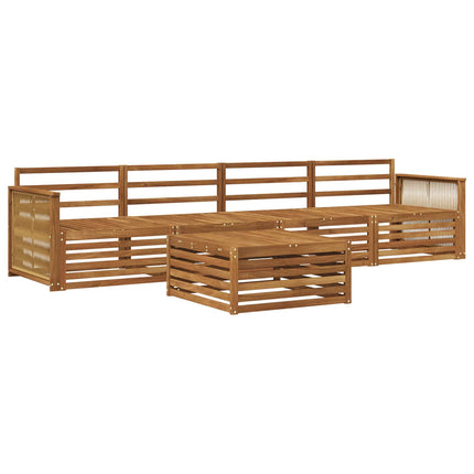 Utomhussoffset 5 pcs Naturlig Massivt Akaciaträ