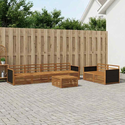 Utomhussoffset 7 pcs Naturlig Massivt Akaciaträ