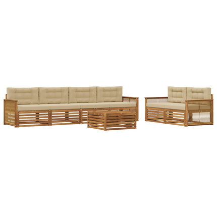 Utomhussoffset 7 st Naturlig och Beige