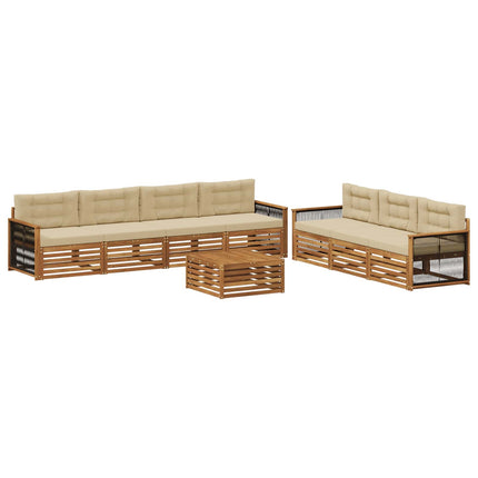 Utomhussoffset 8 st Naturlig och Beige