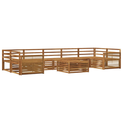 Utomhussoffset 8 pcs Naturlig Massivt Akaciaträ