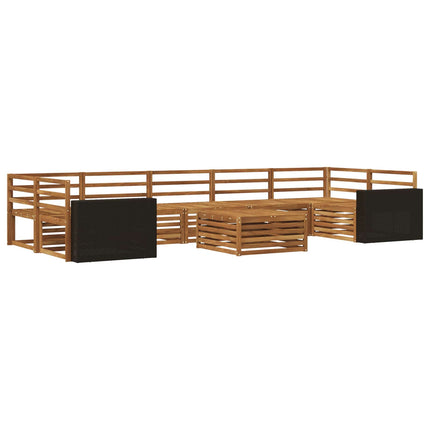 Utomhussoffset 8 pcs Naturlig Massivt Akaciaträ