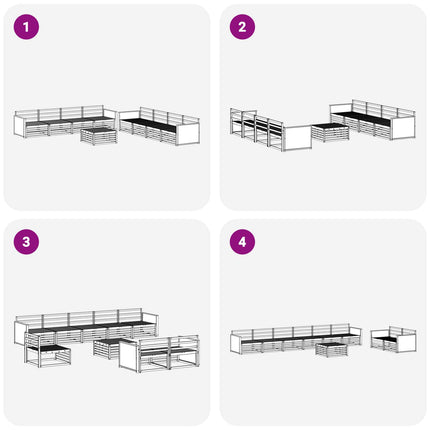 Utomhussoffset 9 pcs Naturlig Massivt Akaciaträ
