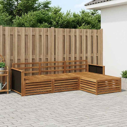Utomhussoffset 4 pcs Naturlig Massivt Akaciaträ