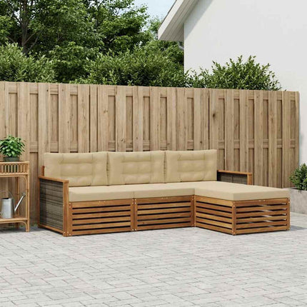 Utomhussoffset Naturlig och Beige 249,5 x 162,5 x 73 cm