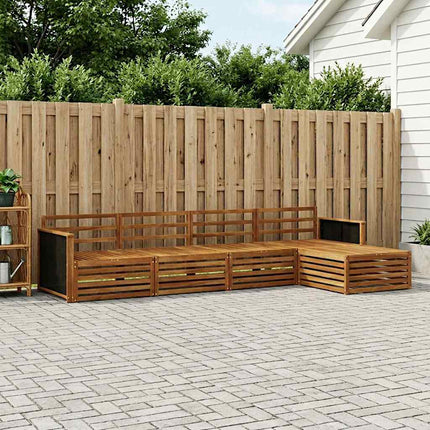 Utomhussoffset 5 pcs Naturlig Massivt Akaciaträ